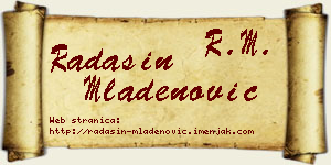 Radašin Mladenović vizit kartica